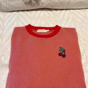 Tori Burch Cherry Applique Pullover Sweater (Excellent Condition)